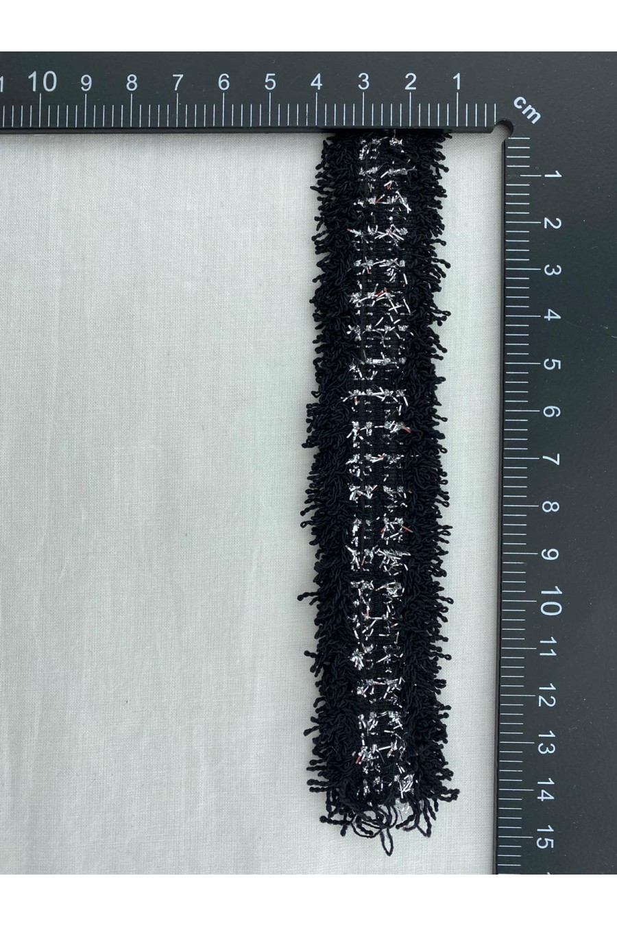 Siyah Taşlı Simli Şerit