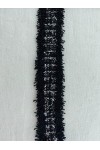 Siyah Taşlı Simli Şerit