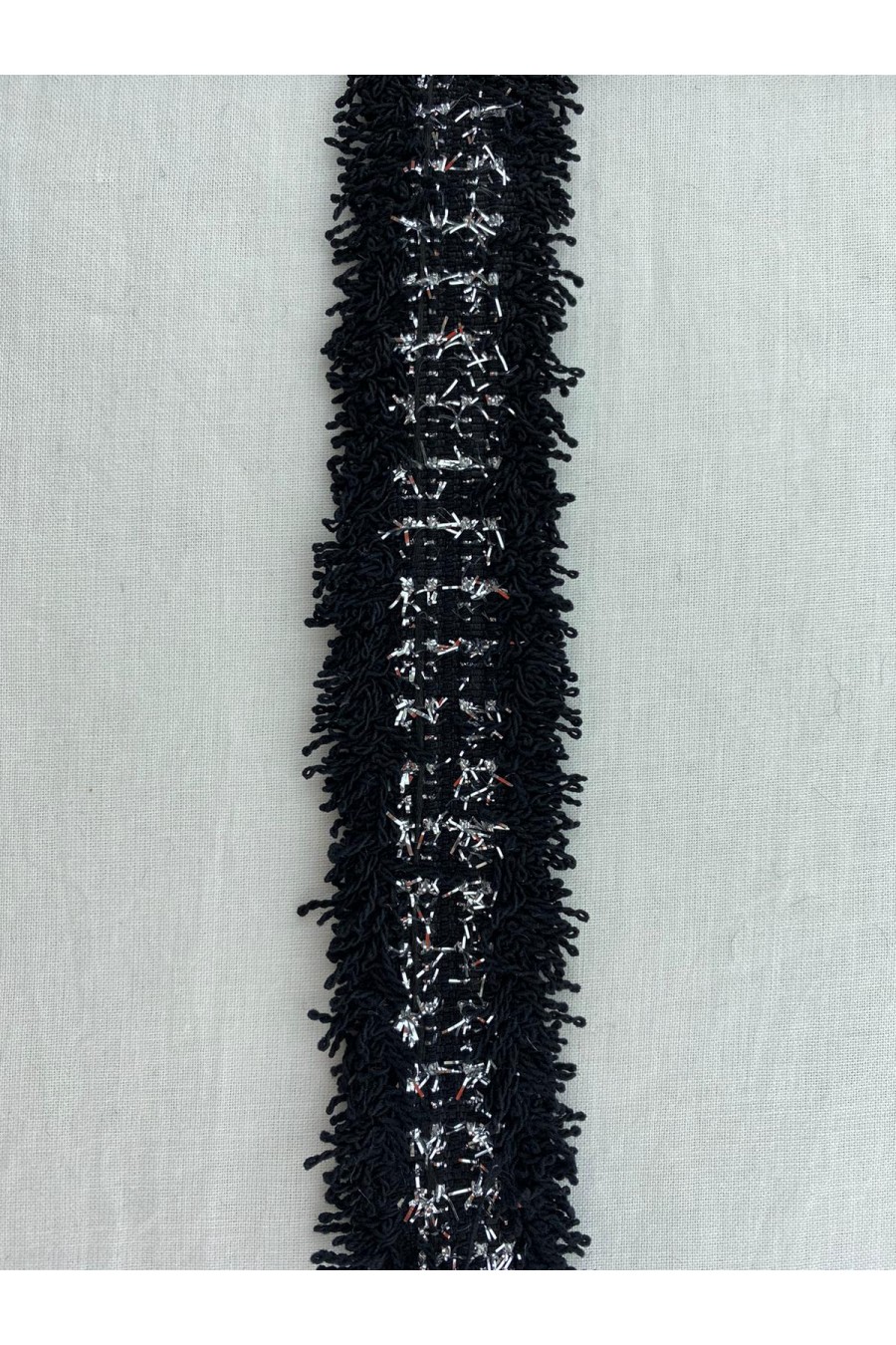 Siyah Taşlı Simli Şerit