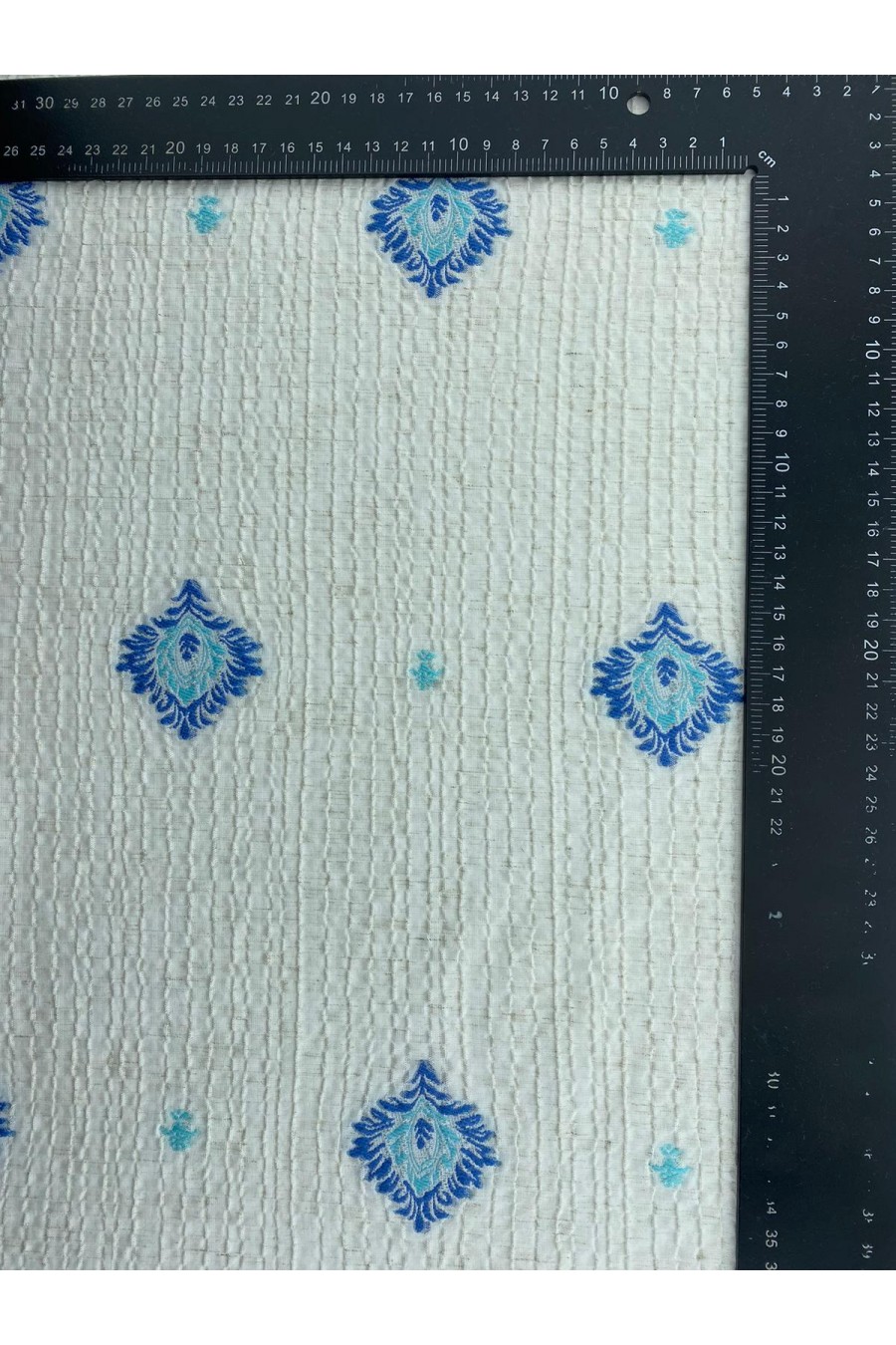 Mavi-Turkuaz Likralı Dokuma Kumaş