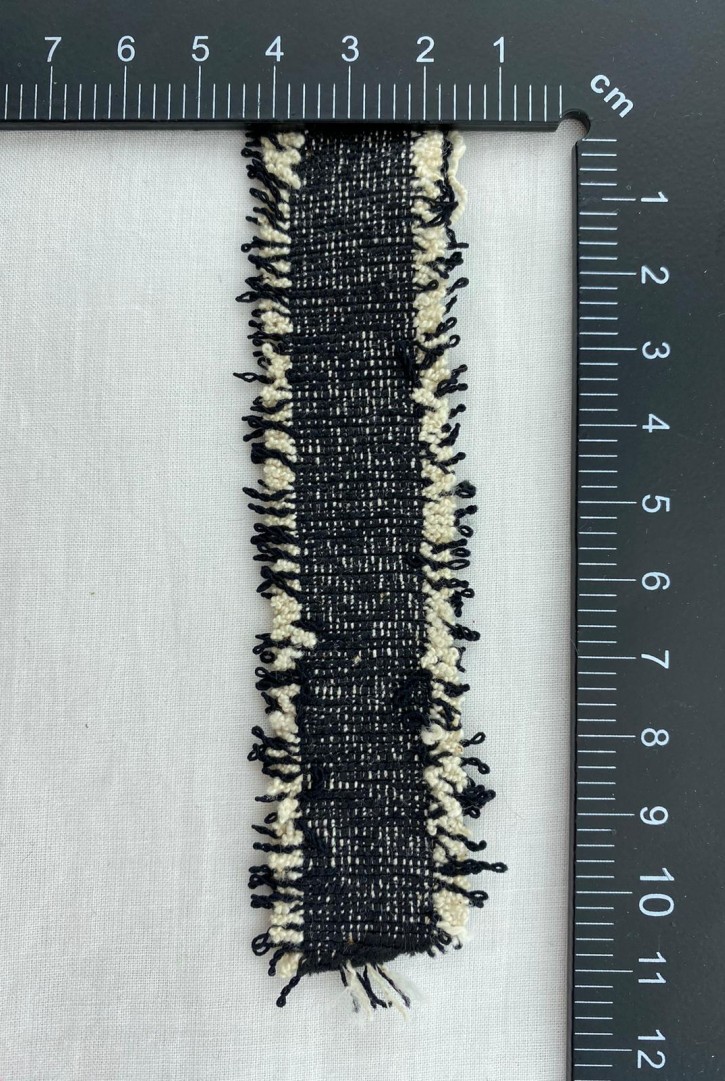 Siyah Ham Püsküllü İthal Bant