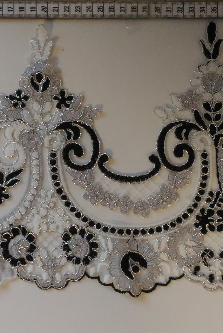 Silver Kordlu Mat İplik Brode Bant