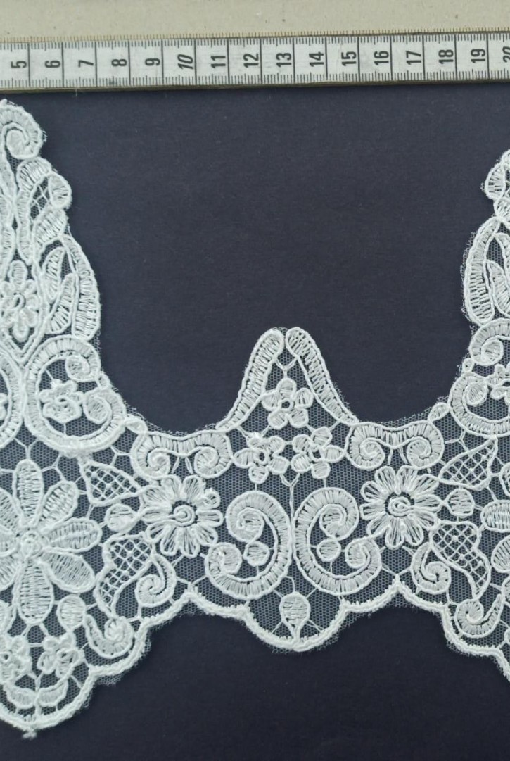 6470 BRODE/YERLİ/BANT/KORDLU/TÜL ÜZERİ/POLYESTER/B24426-1/HAM/18 CM