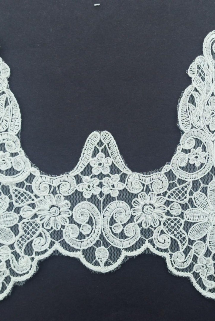 6470 BRODE/YERLİ/BANT/KORDLU/TÜL ÜZERİ/POLYESTER/B24426-1/HAM/18 CM