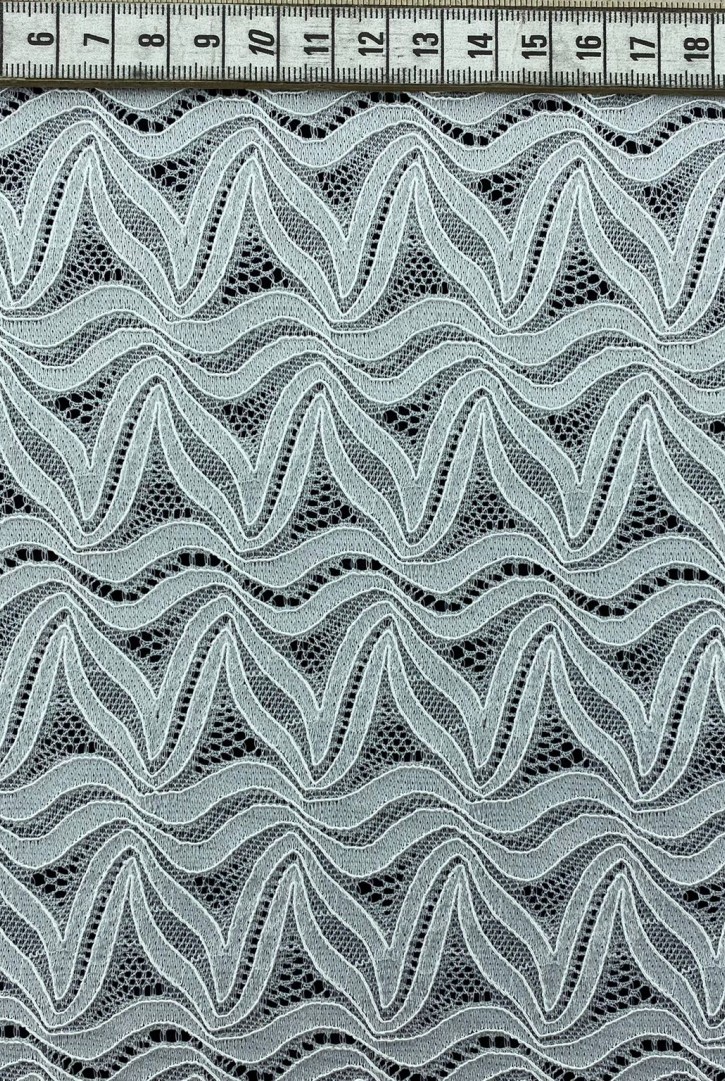 Kordlu Likralı Naylon Fikse Dantel