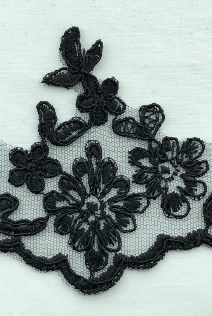 Siyah Brode Bant - Polyester