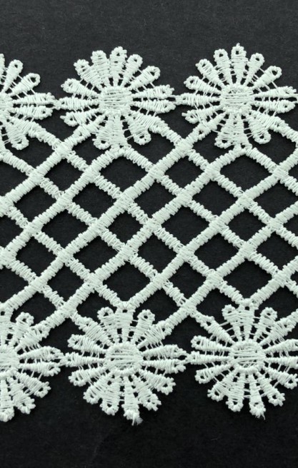 Parlak Polyester Ham Güpür Brode Bant