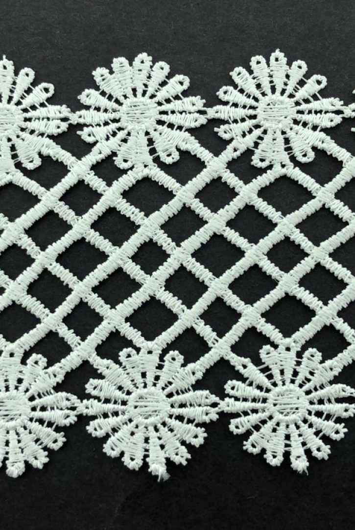 Parlak Polyester Ham Güpür Brode Bant