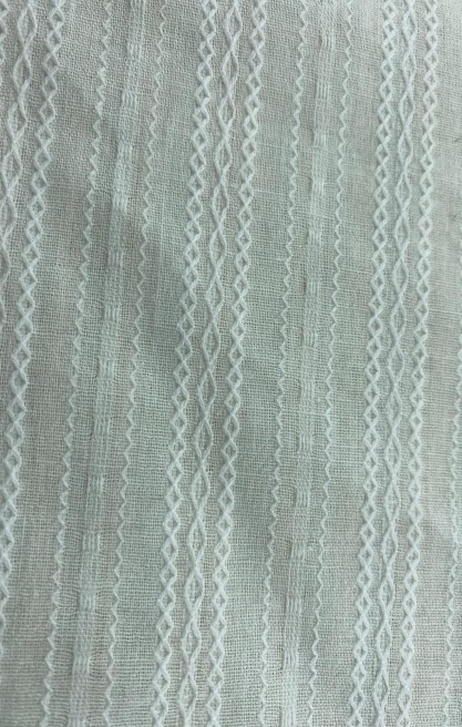 Armürlü Offwhite Pamuk Kumaş, İthal, 145 cm