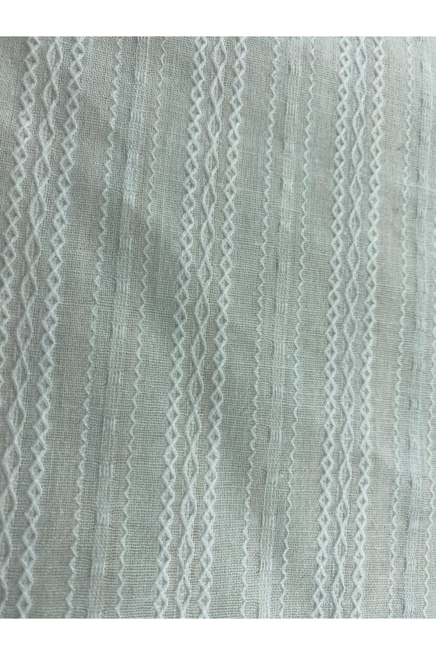 19395-METRE Armürlü Offwhite Pamuk Kumaş, İthal, 145 cm