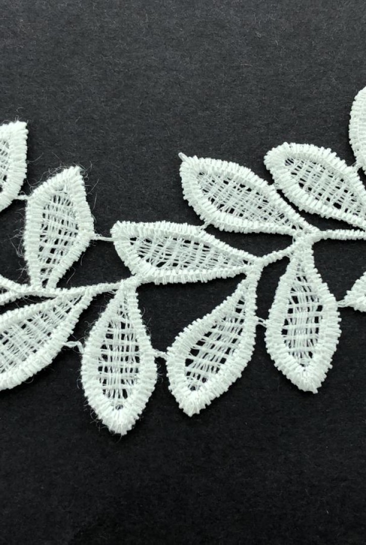 6 cm Genişliğinde Parlak Polyester Yerli Güpür Brode Bant