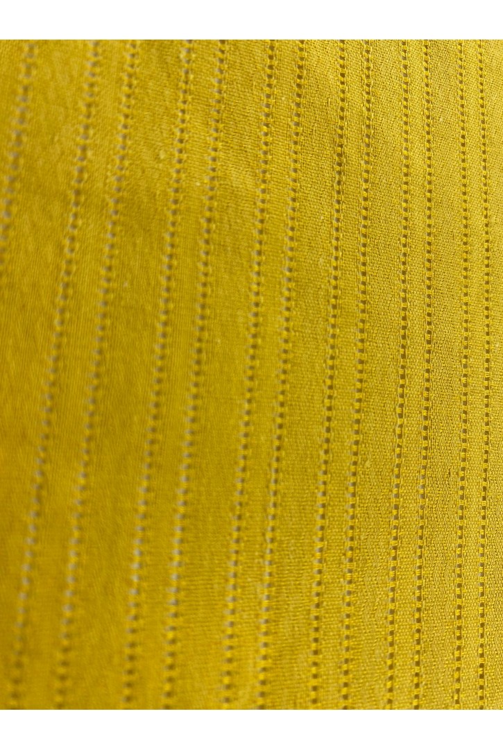 Armürlü Safran Pamuk Rayon Kumaş, 140 cm