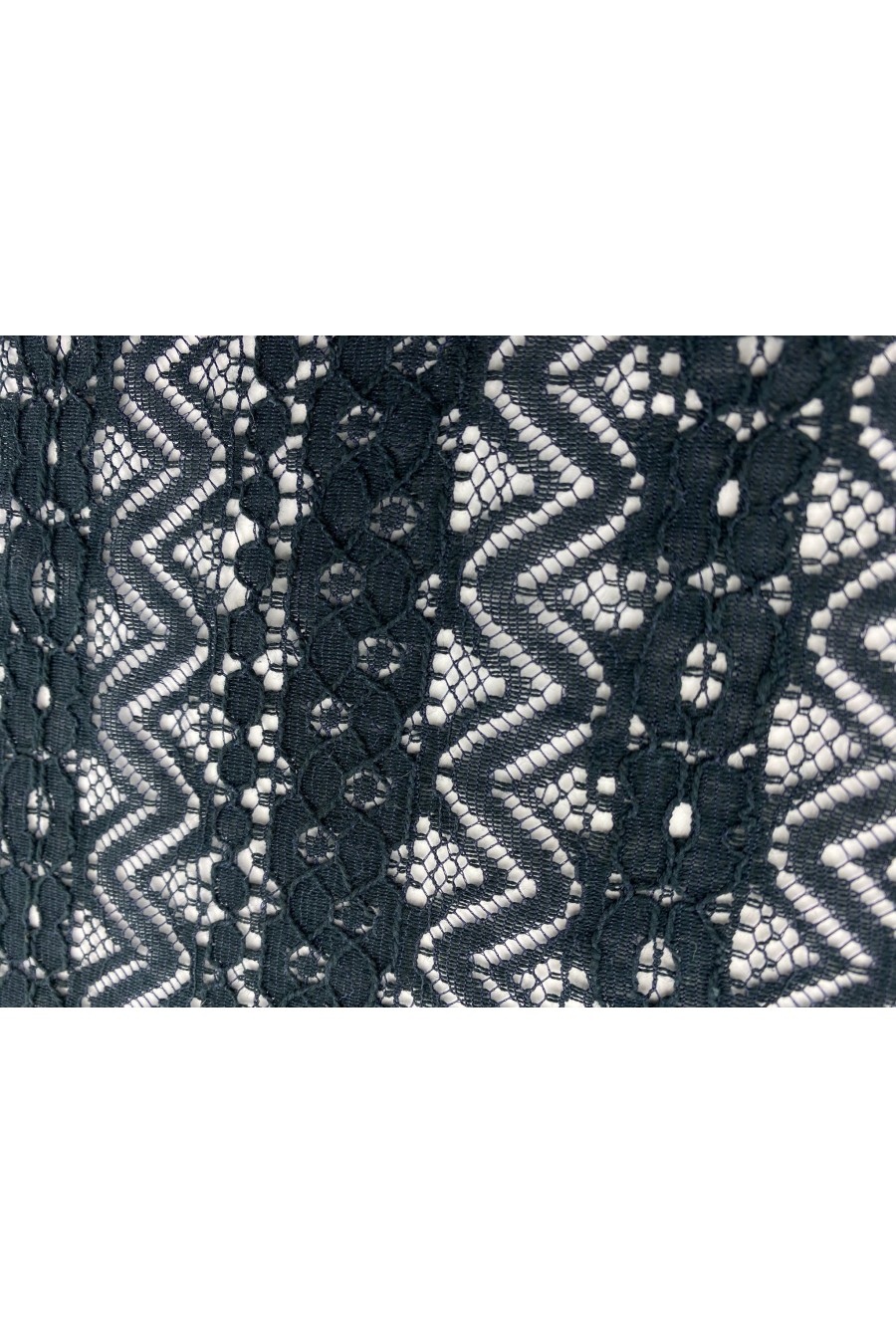 İndigo Renkli Pamuk Naylon Dantel Kumaş