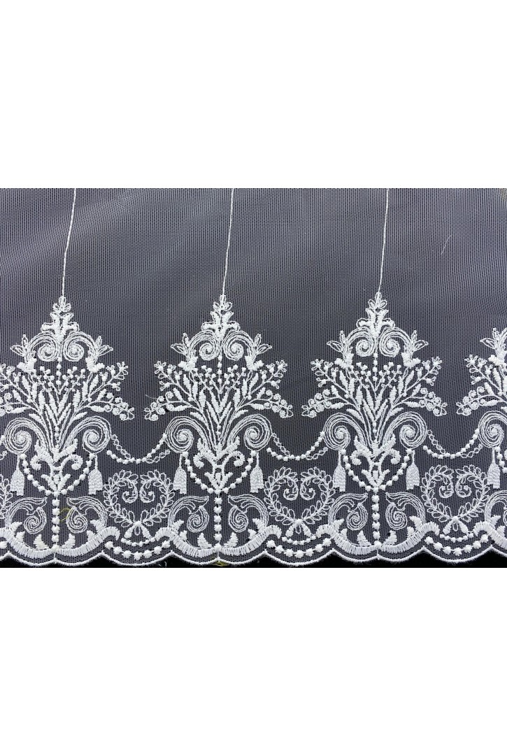 Kasar İşlemeli Tül Brode Bant