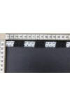 Siyah Beyaz Çift Renk Brode Bant - 1.5 cm (10908)