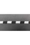 Siyah Beyaz Çift Renk Brode Bant - 1.5 cm (10908)