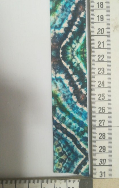 Renkli Batik Desenli Raşel Bant, 3 cm