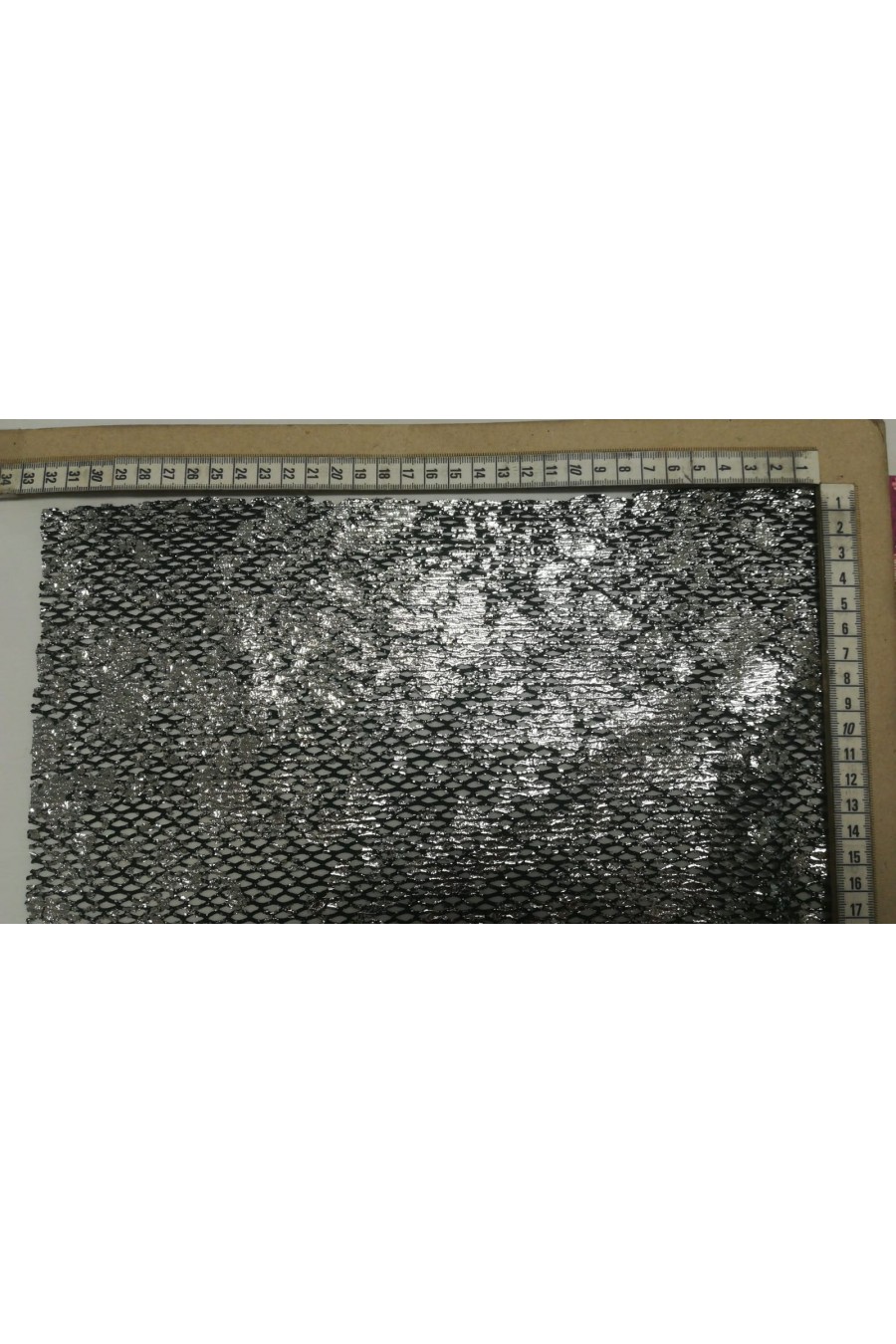 4558 DANTEL/YERLİ/LEZ/POLYESTER/FİLE/SİYAH/VARAKLI/150 CM