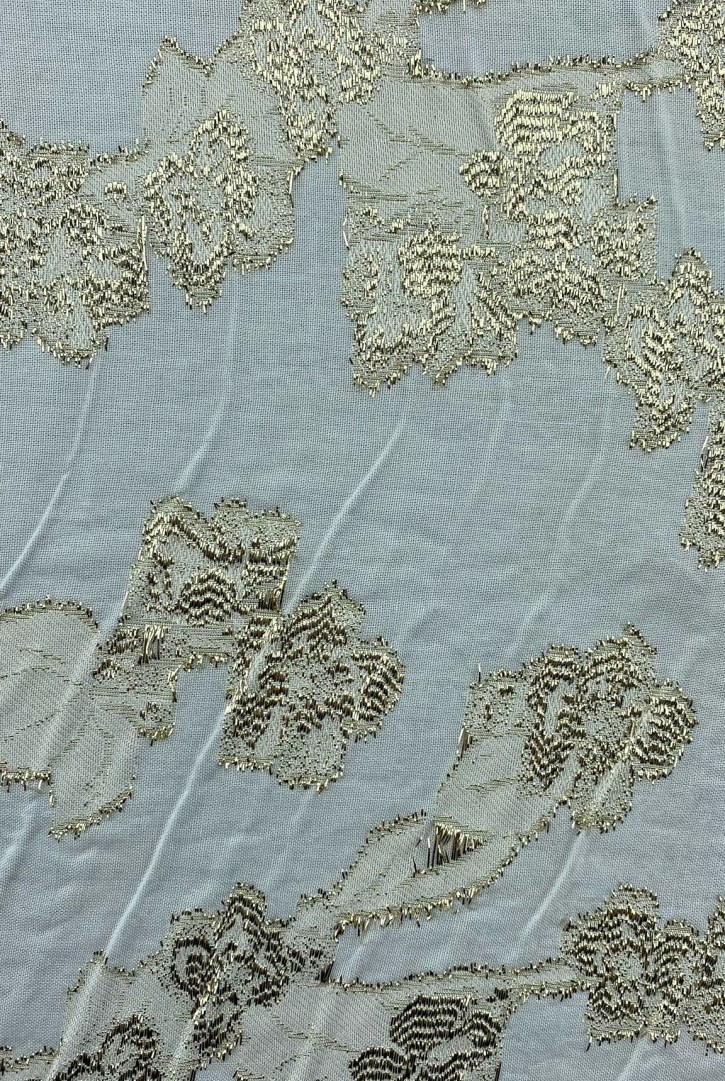 22144 KUMAŞ/YERLİ/LEZ/VİSKON/METALIC/BEYAZ/145 CM