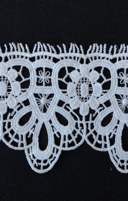 8 cm Ham Mat Polyester İthal Güpür Bant