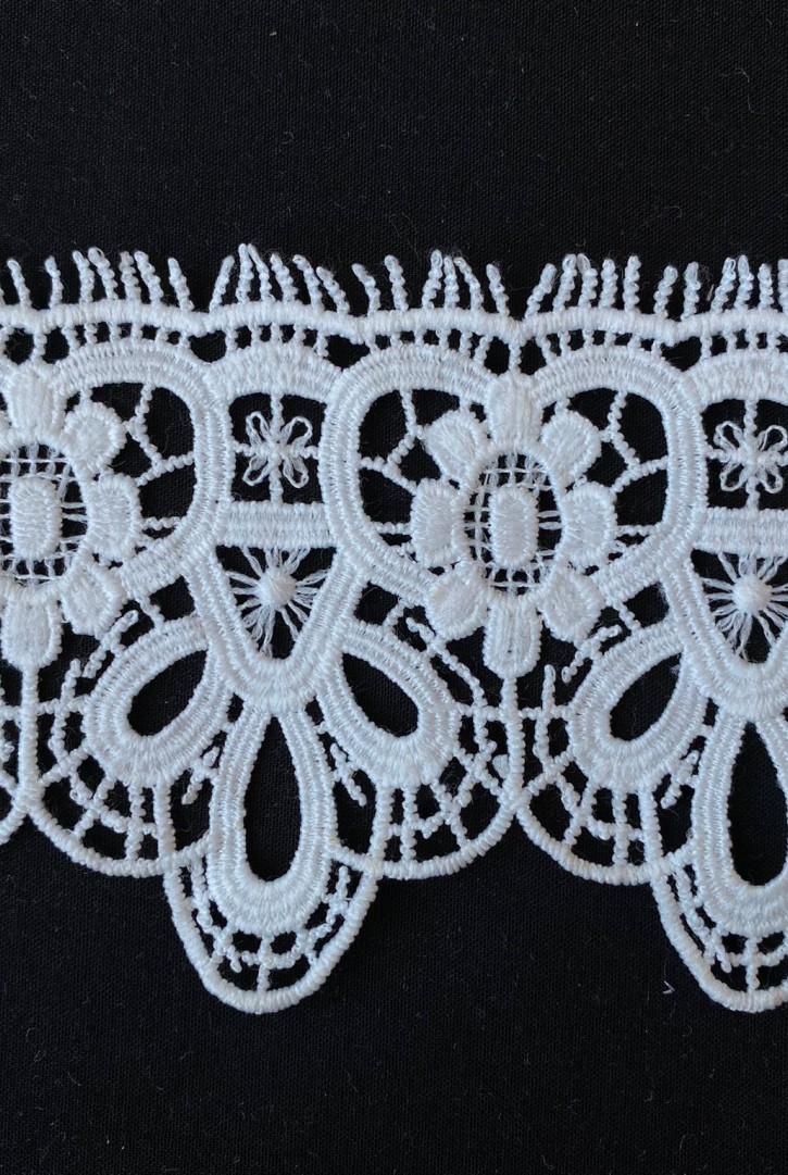 8 cm Ham Mat Polyester İthal Güpür Bant