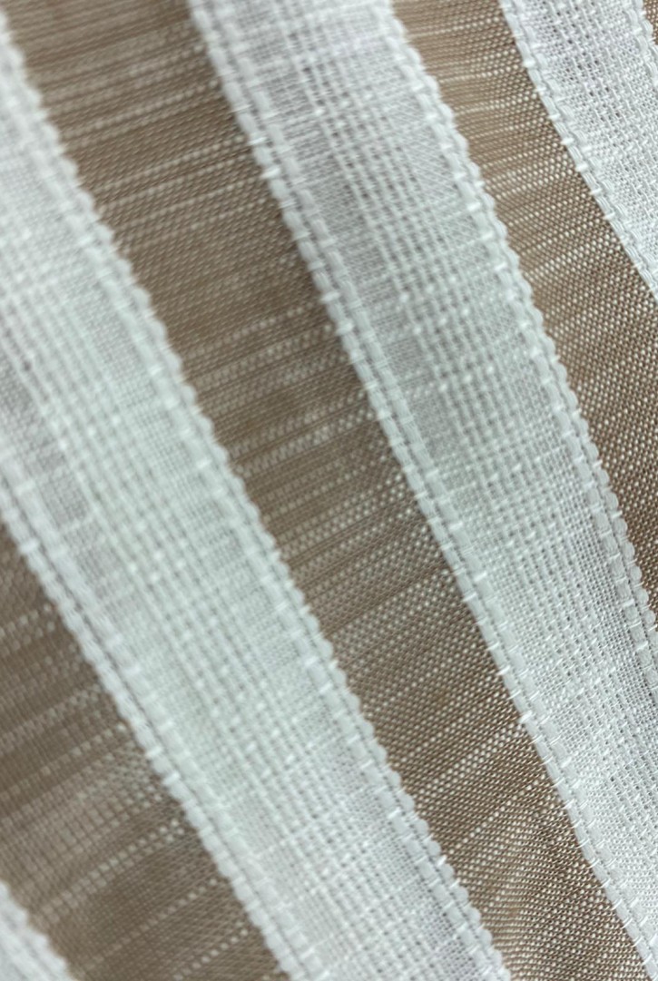 Kahve-Beyaz Armürlü Pamuk Viskon Kumaş