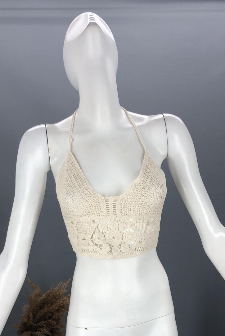 Sarı Pamuk Naylon Dantel