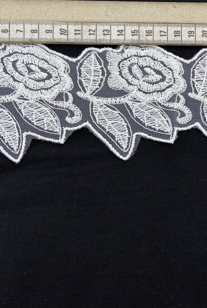 Ham Tül Üzeri Polyester Brode Bant