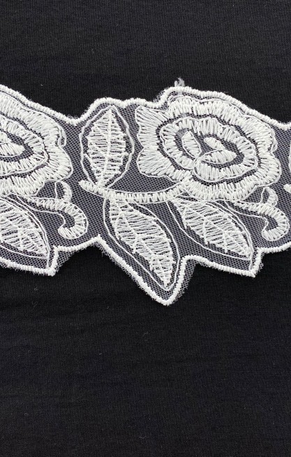 Ham Tül Üzeri Polyester Brode Bant