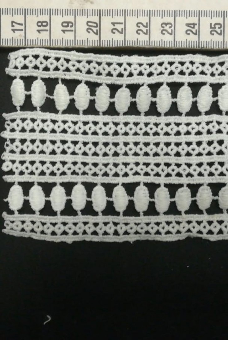 Ham Renk Polyester Brode Bant - Yerli Üretim