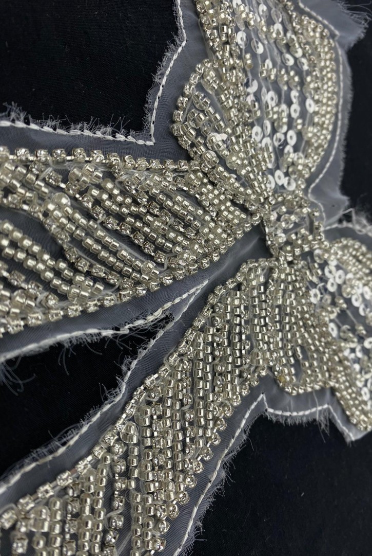 20494 TIĞ İŞİ/İTHAL/YAKA/BPOŞ/BANT/APLİK/BEYAZ/18 CM