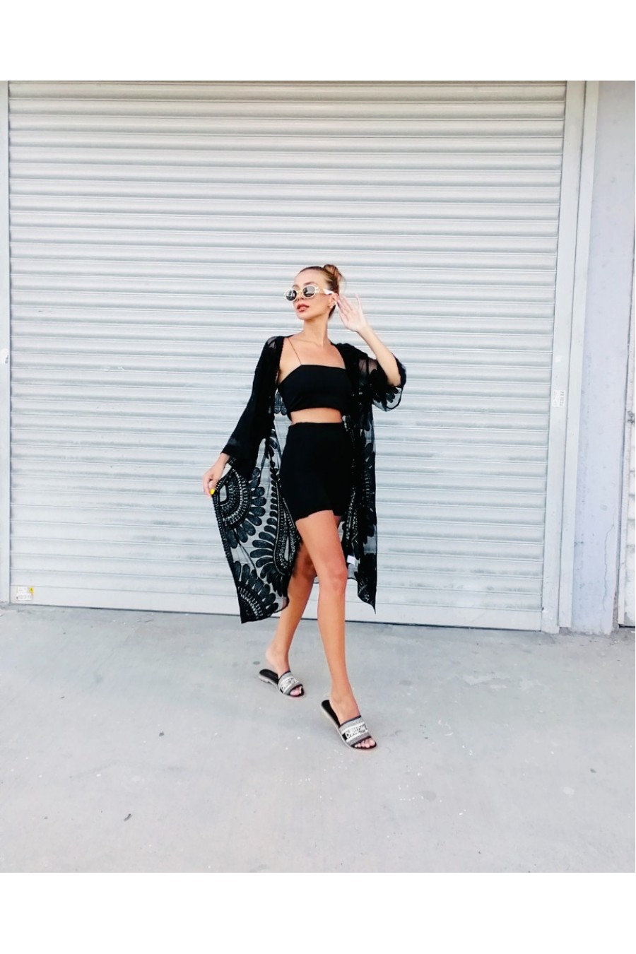 12642 Kadın Transparan Kimono