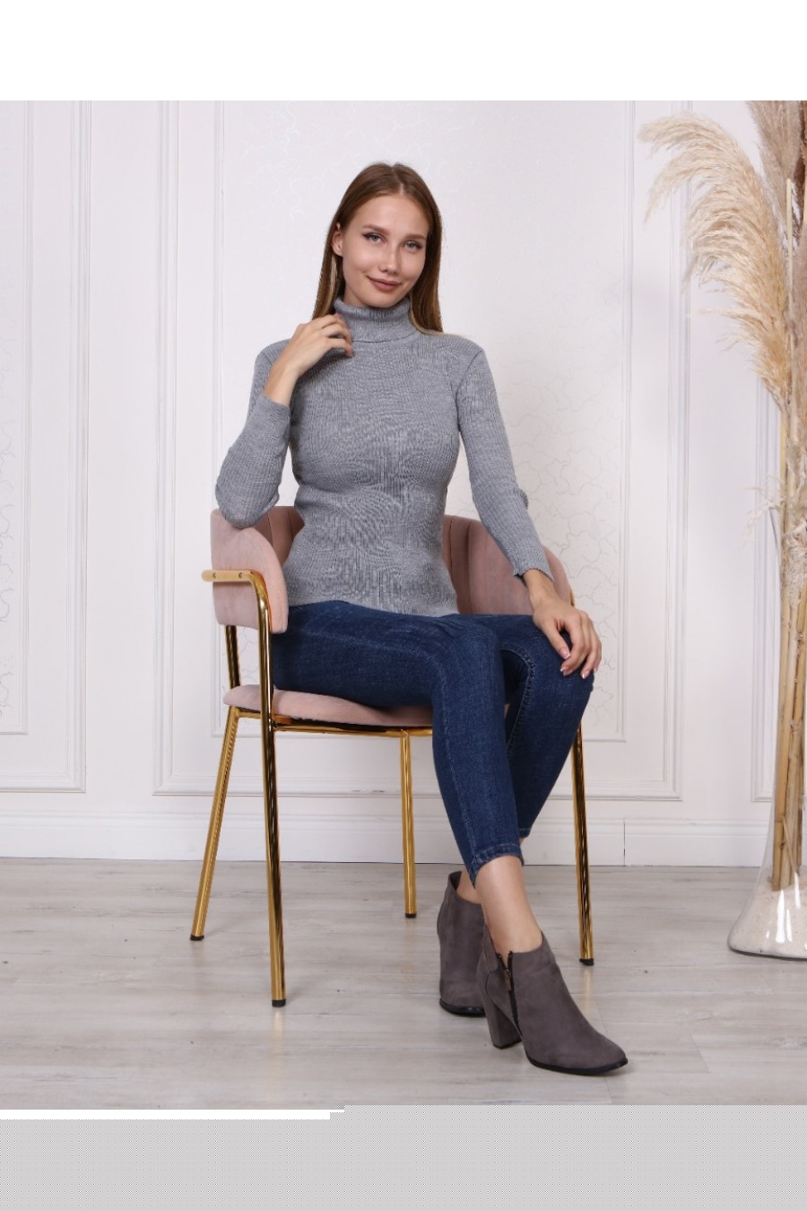 13333 13333 HAZIR GİYİM/TRİKO KAZAK/MERCAN/STANDART BEDEN