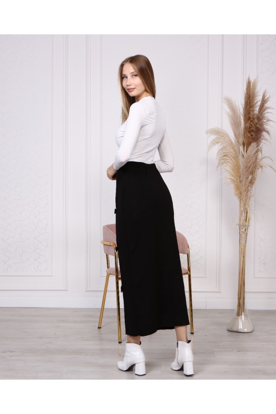 13480 13480 HAZIR GİYİM/TRİKO ETEK/BEJ/STANDART BEDEN