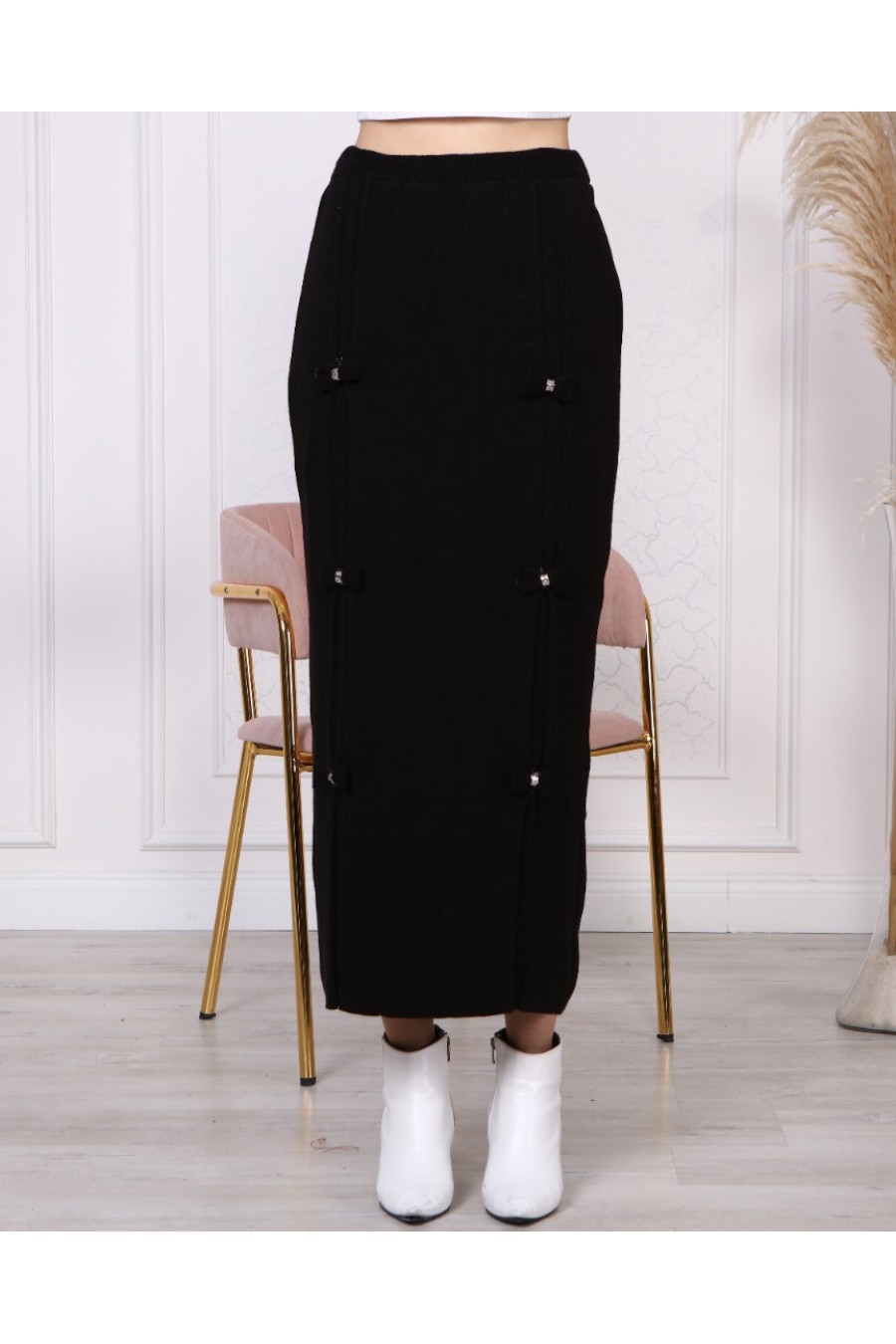 13480 13480 HAZIR GİYİM/TRİKO ETEK/BEJ/STANDART BEDEN