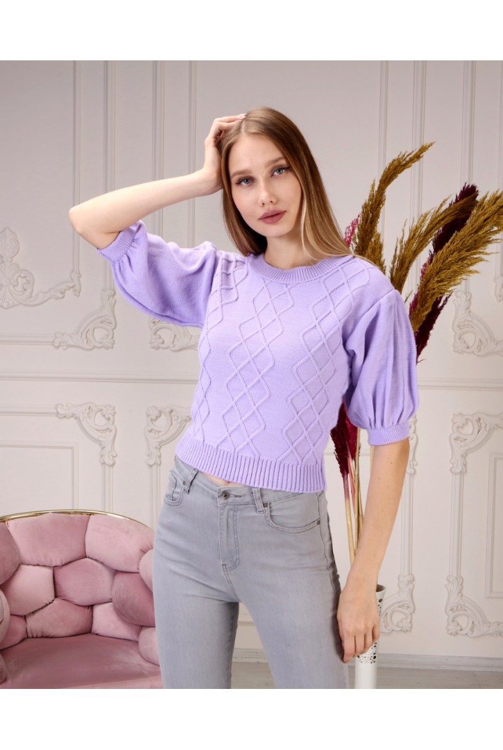 Kadın Baklava Örgülü Triko Bluz