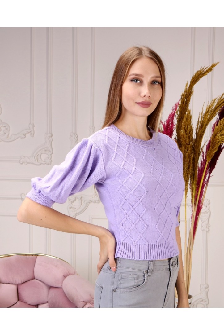 Kadın Baklava Örgülü Triko Bluz