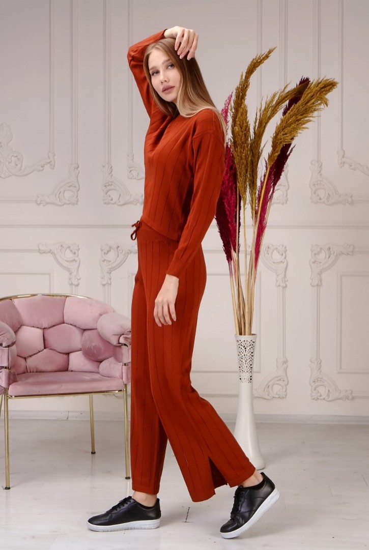 Kadın Rahat Kesim Basic Triko Takım