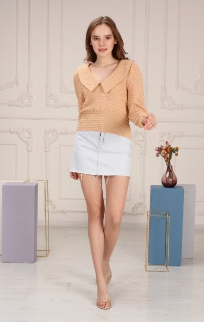 14004 HAZIR GİYİM/BLUZ/CLARİSA/PEMBE/XL