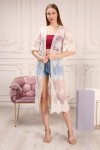 14081 Kadın Yarım Kollu Tül Kimono