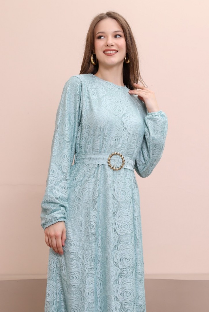 14222 HAZIR GİYİM/ELBİSE/OFELİA/SİYAH/S