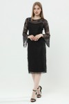 Women's Long Handkerchief Sleeve Lace Dress