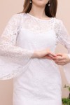 Women's Long Handkerchief Sleeve Lace Dress