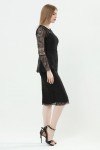 Kadın Uzun Mendil Kollu Dantel Elbise