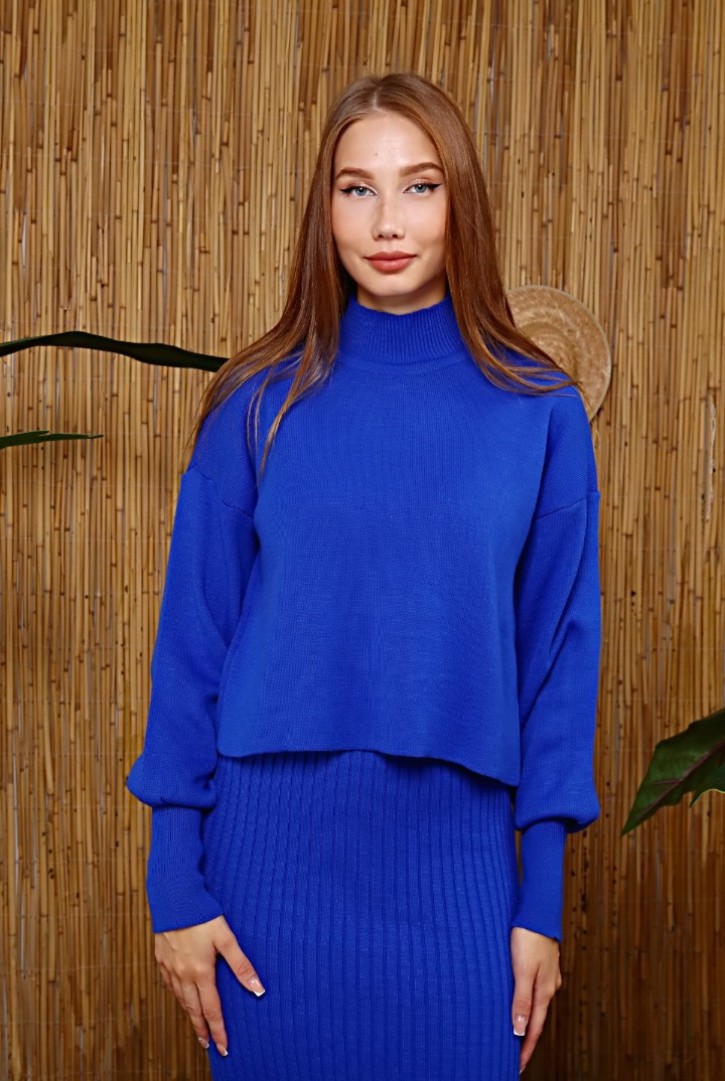 Kadın Kazak-Etek Triko Takım