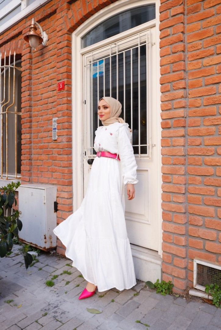 Kadın Çan Etekli Maxi Elbise