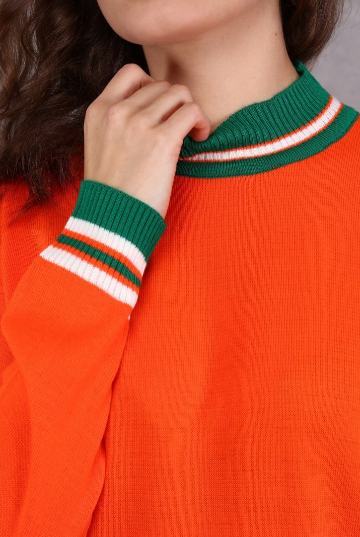 Kadın Çizgi Detaylı Triko Tunik Kadın Çizgi Detaylı Triko Tunik