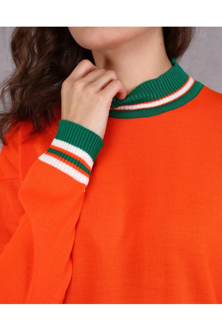 Kadın Çizgi Detaylı Triko Tunik Kadın Çizgi Detaylı Triko Tunik