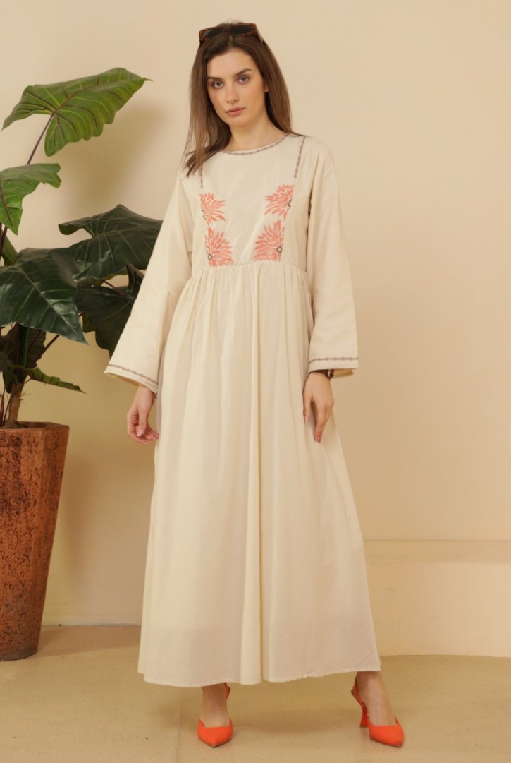 Kadın Çan Kollu Maxi Elbise