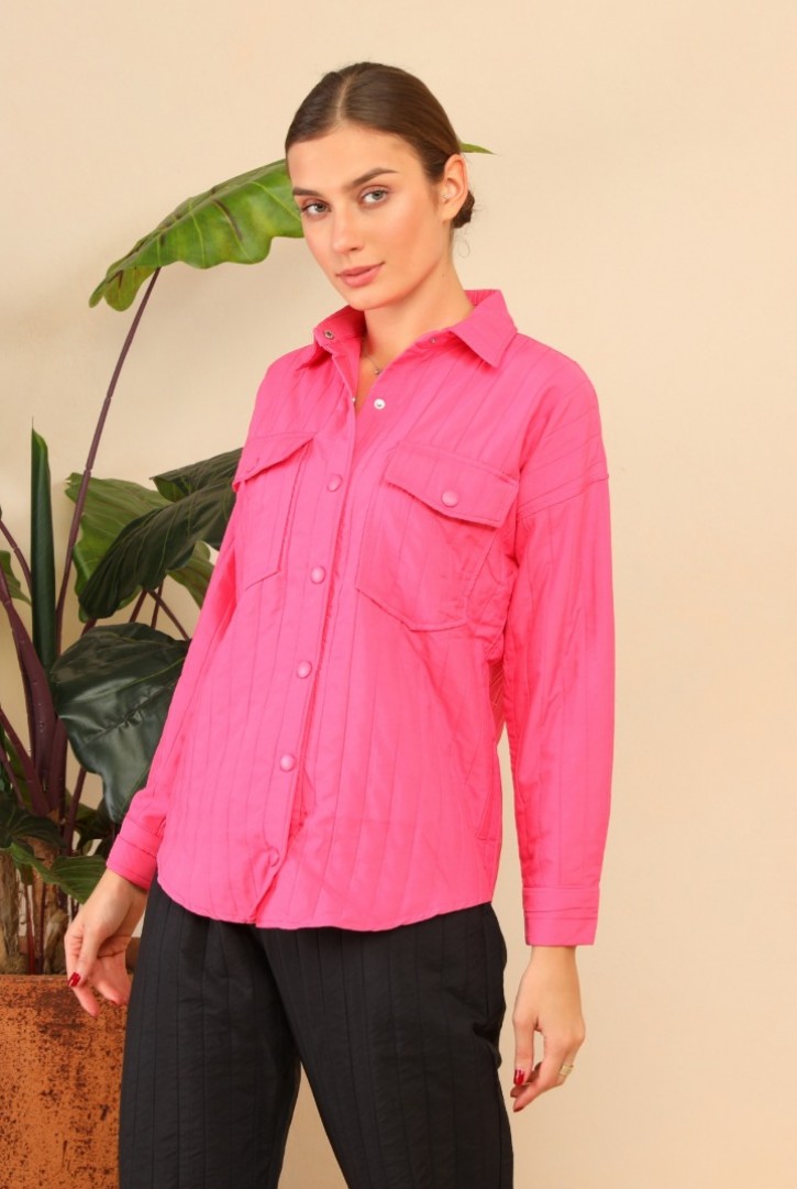 Kadın Kapitone Gömlek Ceket